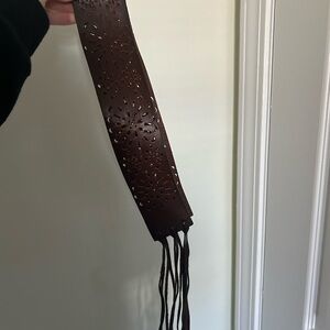 2000s Coachella’s Style Brown Leather Women's Belt